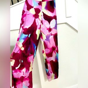 Zara- Printed Satin Pant: Pink